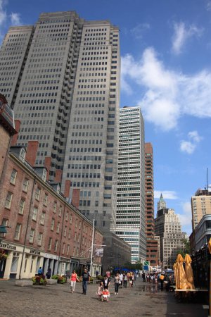 Photo for South Street Seaport and blue sky - Royalty Free Image