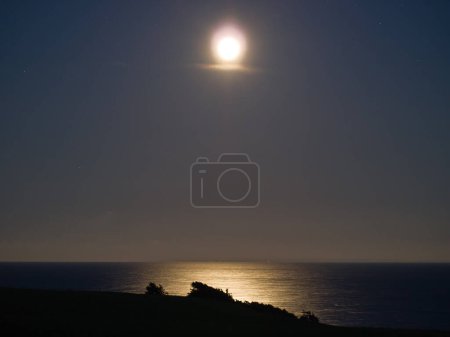 Photo for Astronomy science. night sky with moon - Royalty Free Image