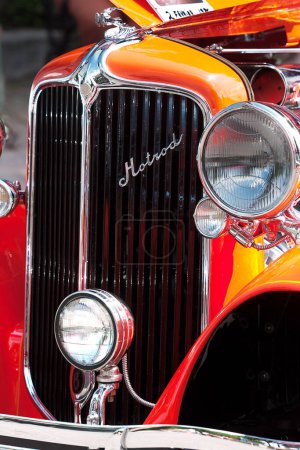Foto de Close-up shot of Hot-Rod at car show - Imagen libre de derechos
