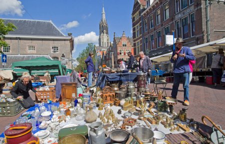 Photo for Antique market in Delft, Netherlands - Royalty Free Image
