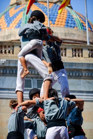 Téléchargez les photos : Castellers holiday, Barcelone, Espagne - en image libre de droit