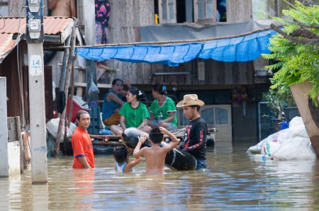 Téléchargez les photos : Flooding in Nakhon Ratchasima, Thailand - en image libre de droit