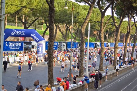 Foto de Vista del maratón de Roma - Imagen libre de derechos
