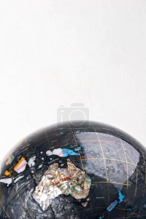 Photo for Black Global Space isolated on white background - Royalty Free Image