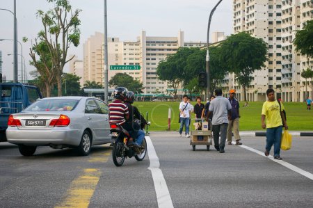 Téléchargez les photos : Singapore's congested roads, south east asia - en image libre de droit