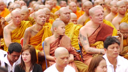 Foto de Festival del tatuaje en Wat Bang Phra en Nakhon Chaisi cerca de Bangkok - Imagen libre de derechos