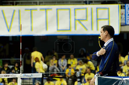 Photo for CEV Volley Champions League 2010-2011, Final Four Classification match 3/4 - Royalty Free Image