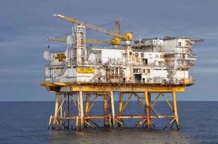 Photo for Modern oil platform in North Sea, Norway - Royalty Free Image