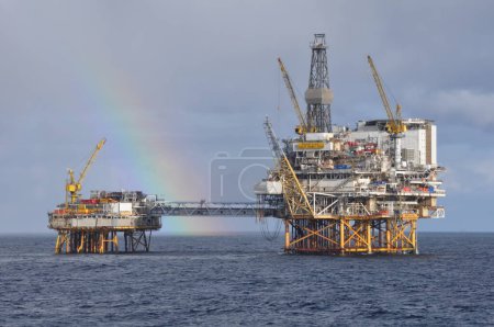 Foto de Ekofisk es un yacimiento petrolífero en el sector noruego del Mar del Norte - Imagen libre de derechos