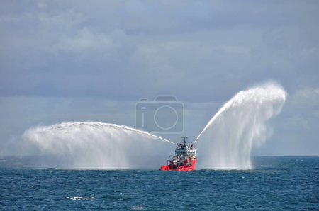 Photo for Modern Ship in North Sea, Norway - Royalty Free Image