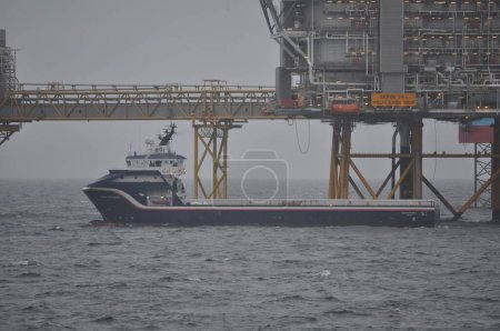 Photo for Modern Ship in North Sea, Norway - Royalty Free Image
