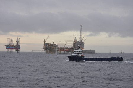 Foto de Ekofisk es un yacimiento petrolífero en el sector noruego del Mar del Norte - Imagen libre de derechos