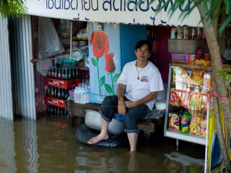 Photo for Monsoon season in Ayuttaya, Thailand 2011 - Royalty Free Image