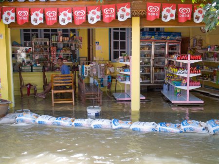 Foto de Temporada del monzón en Ayuttaya, Tailandia 2011 - Imagen libre de derechos