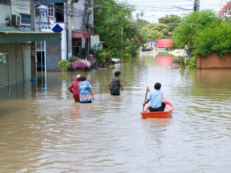 Photo for Monsoon season in Ayuttaya, Thailand 2011 - Royalty Free Image
