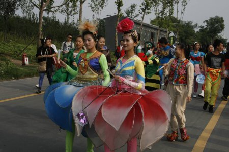 Foto de Desfile en el Garden Expo en Xian - Imagen libre de derechos