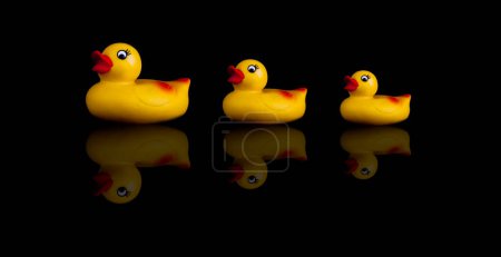 Photo for Colorful rubber ducks, children toys, closeup - Royalty Free Image