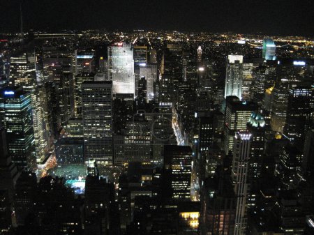 Photo for New York by night, aerial view - Royalty Free Image