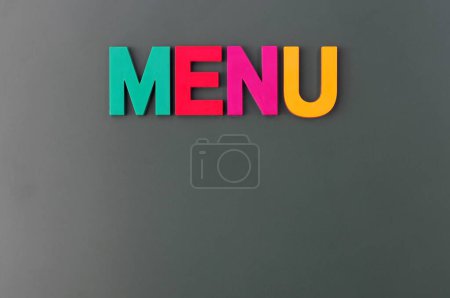Photo for Menu on a blackboard, close up - Royalty Free Image