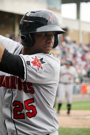 Téléchargez les photos : "Indianapolis Indians Andy Marte ". Concept de jeu de baseball - en image libre de droit