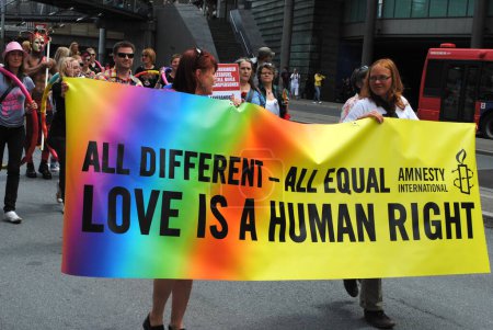 Foto de Desfile orgullo gay en el centro de Londres, Reino Unido - Imagen libre de derechos