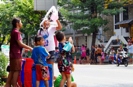 Foto de Songkarn tailandés nuevo año - festival del agua - Imagen libre de derechos