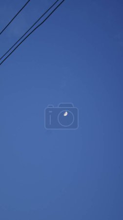 Photo for Day sky with moon, astronomy science - Royalty Free Image