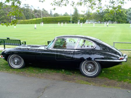 Photo for Old Black Jaguar on the street - Royalty Free Image
