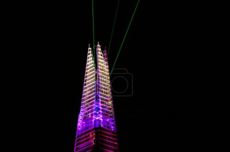 Photo for Light and laser show for the Shard opening - Royalty Free Image