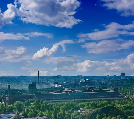 Photo for Metallurgy factory aerial view - Royalty Free Image