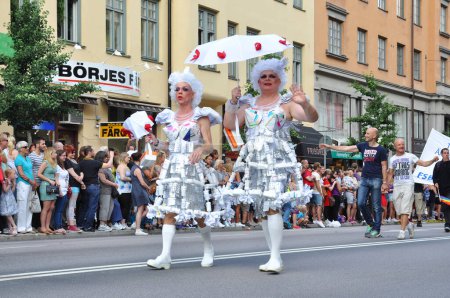 Photo for Stockholm Pride parade on street - Royalty Free Image