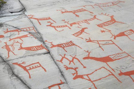 Téléchargez les photos : Sculptures rupestres en Alta, la Norvège - en image libre de droit