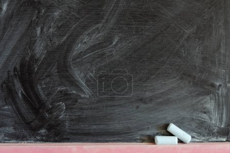 Photo for Chalk on blackboard, with copy space. - Royalty Free Image