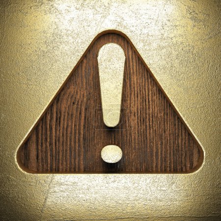 Photo for Golden sign on wooden wall - Royalty Free Image
