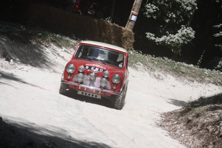 Foto de Mini coche de rally Cooper, vista de cerca - Imagen libre de derechos