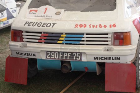 Téléchargez les photos : Peugeot 205 T16 voiture de rallye, vue rapprochée - en image libre de droit