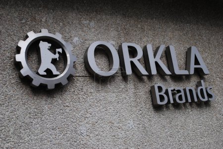 Photo for Orkla Brands logo sign - Royalty Free Image