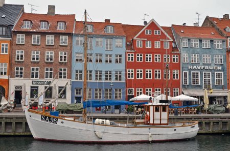 Photo for Copenhagen, denmark - june 10, 2019 - colorful houses of havn - Royalty Free Image
