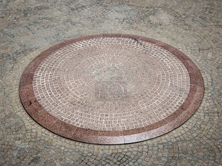 Photo for Mosaic of a stone tile on the street - Royalty Free Image