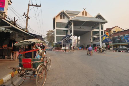 Photo for Rickshaw moving to customs - Royalty Free Image