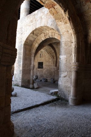 Photo for Rhodes - the medieval building of the Hospital of the Knights. - Royalty Free Image