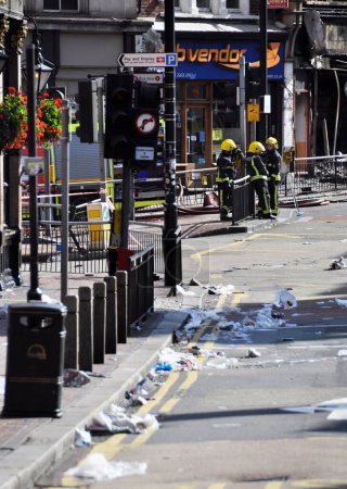 Foto de Londres disturbios posteriores, Clapham Junction, agosto 2011 - Imagen libre de derechos