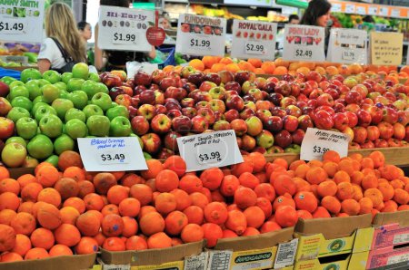 Photo for Closeup of fruits on the stalls at the market - Royalty Free Image