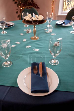 Photo for Formal Dining setup on table - Royalty Free Image