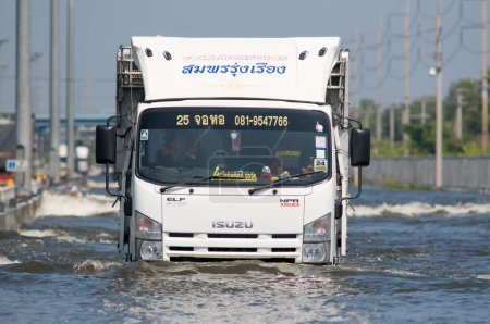 Photo for Monsoon flooding in Bangkok. October 2011 - Royalty Free Image
