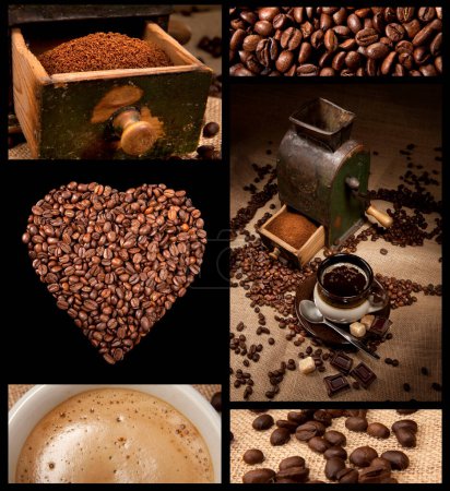Photo for Coffee decoration collection background - Royalty Free Image