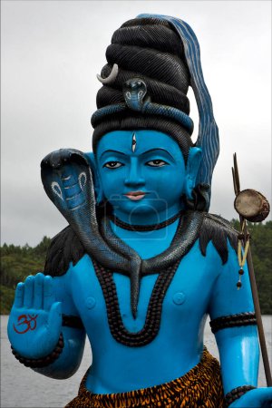 Foto de Estatua de madera azul del hinduismo - Imagen libre de derechos
