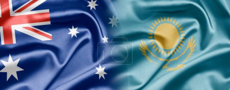 Photo for Australia and Kazakhstan close up - Royalty Free Image