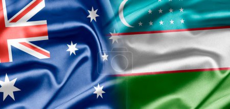 Téléchargez les photos : Australia and Uzbekistan close up - en image libre de droit