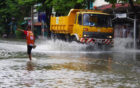 Foto de Octubre 30,2011 Bangkok inundación - Imagen libre de derechos